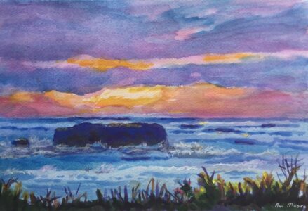 Ann Moore - Spring Equinox at Otter Crest - 14 x 17 x 1 - $210
