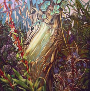 Carol Sims - Something Dangerous This Way Comes - 36 x 36 x 1.5 - $1500