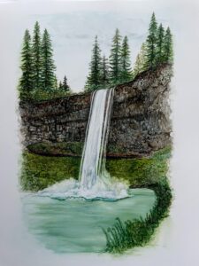 Dee Hendrix - South Falls in Spring - 20 x 16 x 0 - $395