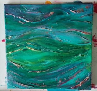 Jennifer Owens - A windy day in spring - 12 x 12 x 1 - $90