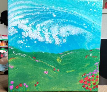 Jennifer Owens - Cloud watching - 12 x 12 x 1.5 - $160