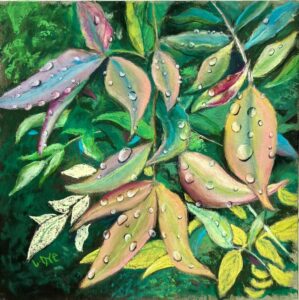 Best Botanical Composition - Lorraine Dye - RAIN. DROPS KEEP FALLING - 8 x 8 x 1.5 - $300