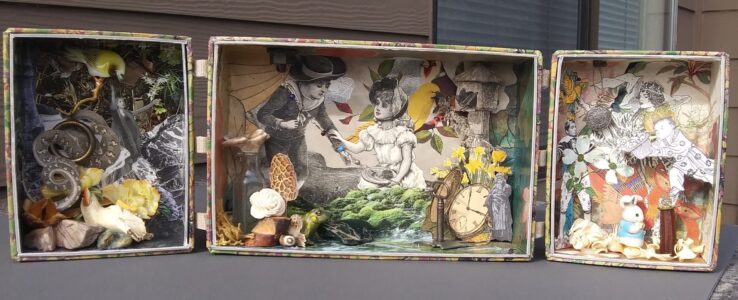 Mischa Brown - Spring is a busy time - 5 x 18 x 2 - $250