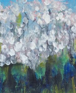 Pauli Bailey - Apple Blossom White - 12 x 12 x 1 - $400