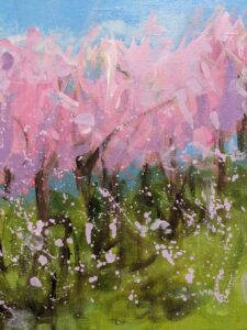 Pauli Bailey - Cherry Pink - 12 x 12 x 1 - $400
