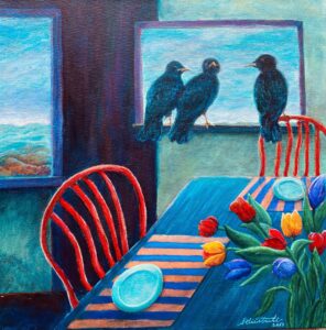 Shirley Giesbrecht - Spring Luncheon #1 - 18 x 18 x 2 - $0