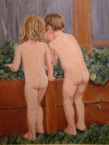 Tricia Heiser Wente - "Strawberry Pickers" - 20 x 24 x 1.5 - $875