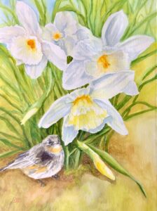 Spring Garden Visitor - Jean Lea - Salem