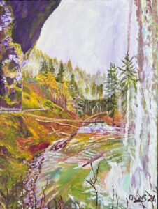From behind the waterfall - Olga Walmisley-Santiago - Independence