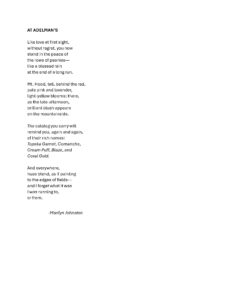 Marilyn Johnston - AT ADELMAN'S