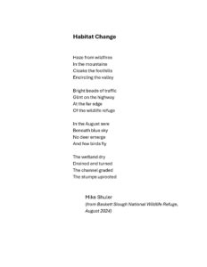 Michael Shuler - Habitat Change