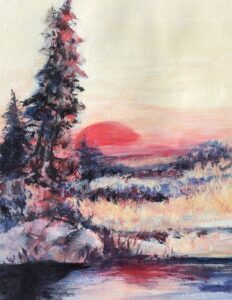 Jean Lea - Warm Sunset Reflections