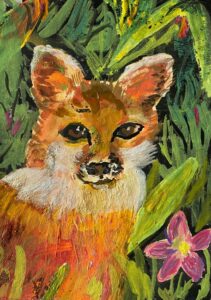 Ann Moore - Foxy - 12x9 - $175