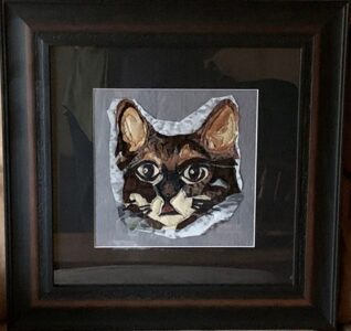 Cameron Covey - A Stitched Together Cat - 19.5x19.5 - $300