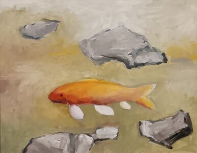Cynthia Herron - Golden Koi - 11x14 - $160