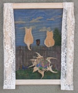 Janet Reese - How the Cats Got Out - A True Story - 24x22 - $0
