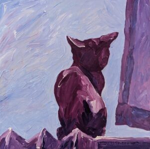 John McFadden - Window Cat - 12x12 - $295