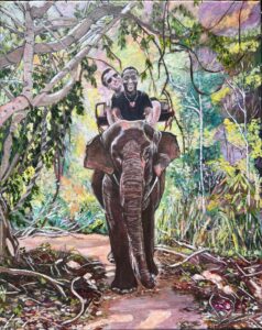 Olga Walmisley-Santiago - Forest Walk - 20x16 - $600