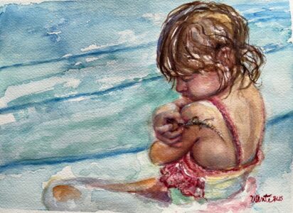 Tricia Heiser Wente - "Surprise Lizard" - 11x14 - $225 - Best of Show