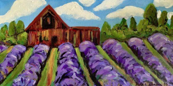 Cathie Johnson - Old Red Barn. Arrowhead Lavender Farm