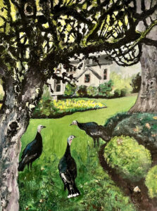 Carolyn Johnson-Bell, 'Three Feathered Graces', Best Representation of Location, Collage and painting