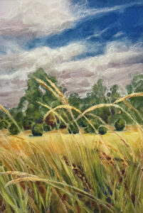 Elaine Rumford, 'Rhythm and Blues 2', Honorable Mention gouache and watercolor pencil