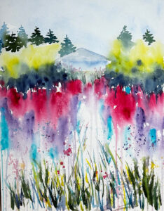 Karen Stangeby, 'A View from Chemeketa Cellars', Watercolor