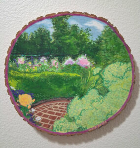 Lucia Bacio, 'Gaiety Hollow', Acrylic on Wood Slice