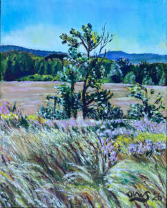 Olga Walmisley-Santiago, 'Cottonwood Breeze', Acrylic on stretched canvas