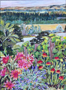 Olga Walmisley-Santiago, 'Summer at Redhawk Vineyard ', Acrylic on stretched canvas